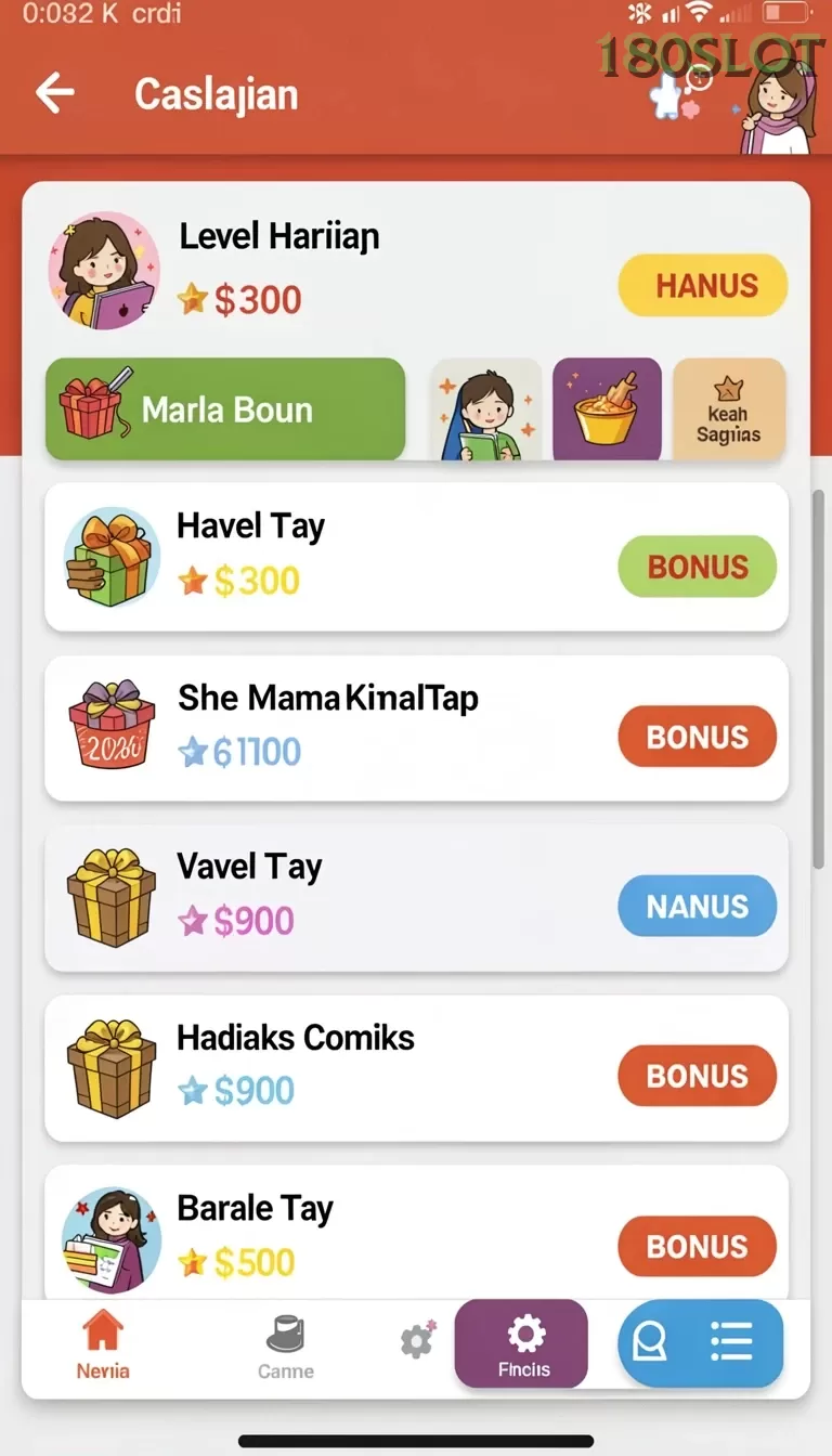 Cuplikan layar JEJUSLOT — menu navigasi